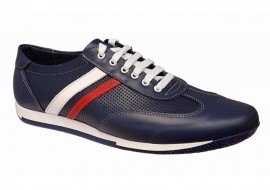 Pantofi casual barbati din piele naturala Bleumarin 102BLU